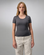 COTTON U-SHAPED NECK - DARK GRAY