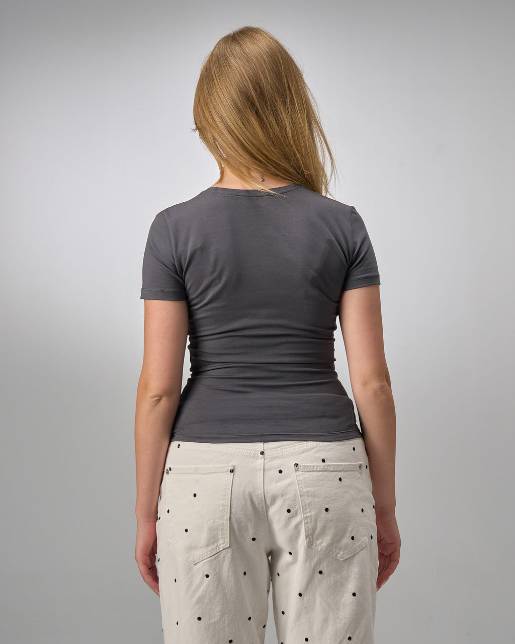 COTTON U-SHAPED NECK - DARK GRAY