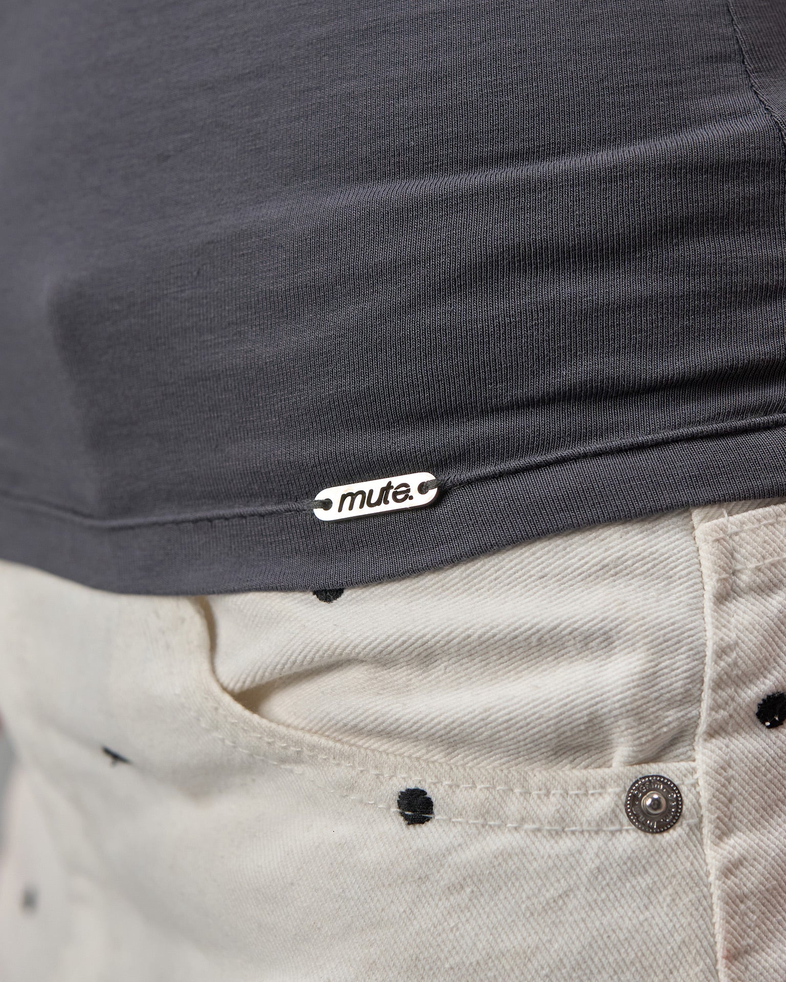 COTTON U-SHAPED NECK - DARK GRAY