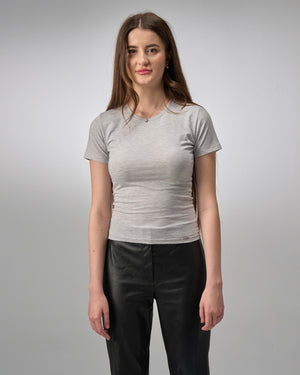 COTTON ROUND NECK -LIGHT GRAY