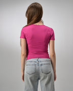 COTTON U-SHAPED NECK - MULBERRY