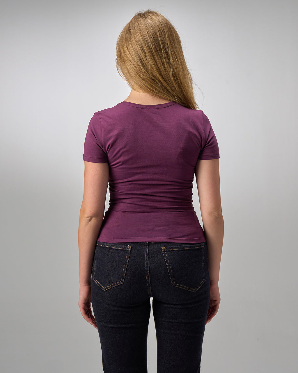COTTON U-SHAPED NECK -  FIG PURPLE