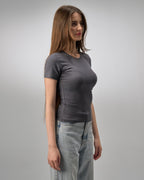 COTTON ROUND NECK - DARK GRAY