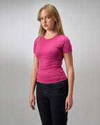 COTTON ROUND NECK -MULBERRY