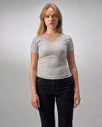 COTTON U-SHAPED NECK - LIGHT GRAY