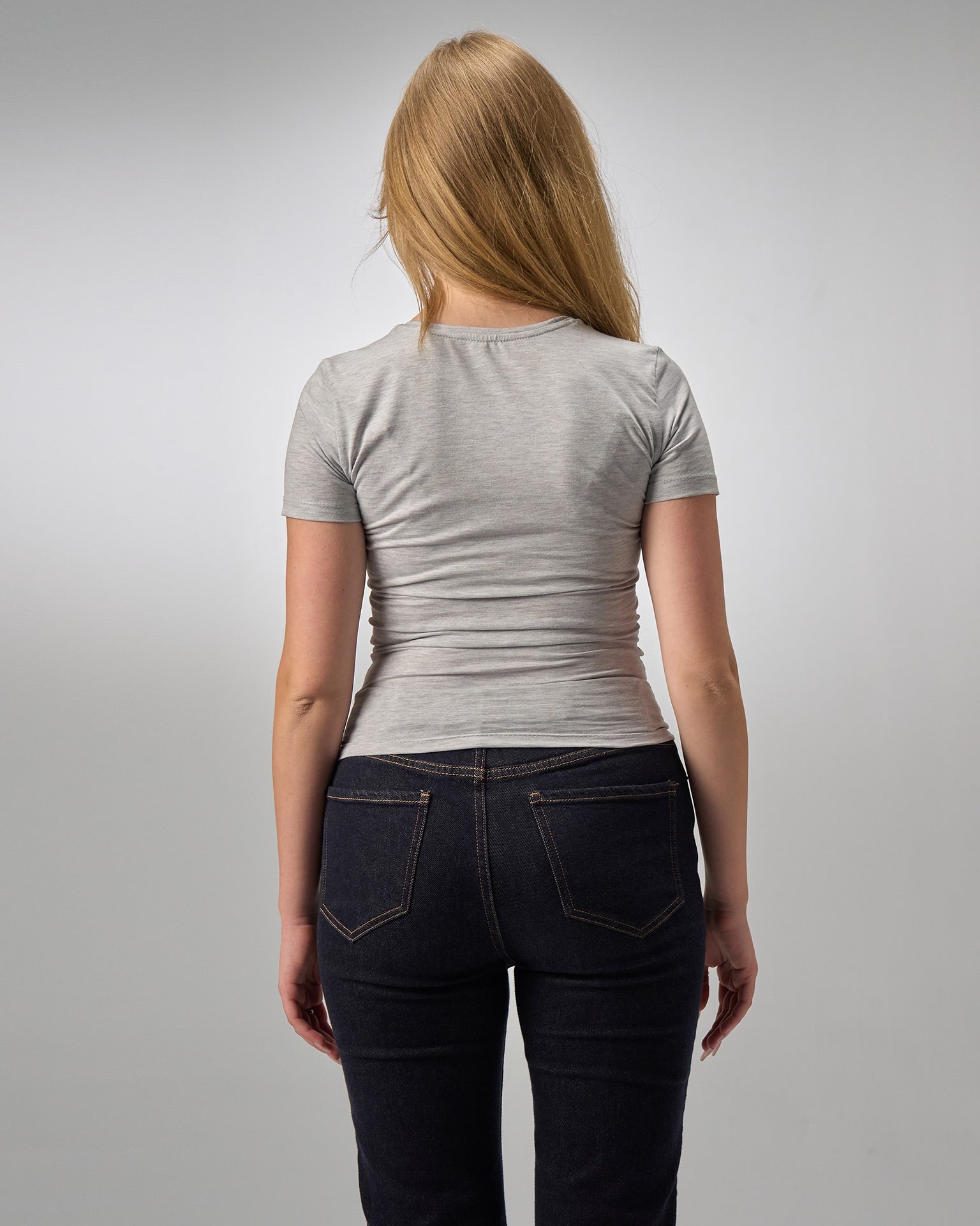 COTTON U-SHAPED NECK - LIGHT GRAY