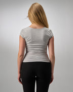 COTTON C-SQUARE NECK- LIGHT GRAY
