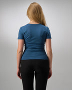 COTTON U-SHAPED NECK - PETROL BLUE