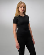 COTTON ROUND NECK - BLACK