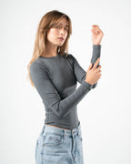 COTTON ROUND NECK LONG SLEEVE