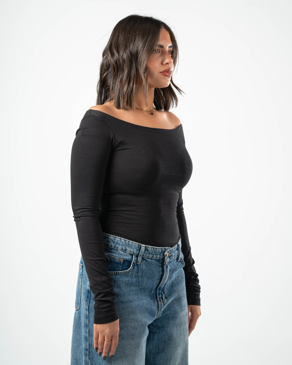 COTTON BOAT NECK LONG SLEEVE