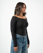 COTTON BOAT NECK LONG SLEEVE