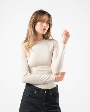 COTTON ROUND NECK LONG SLEEVE