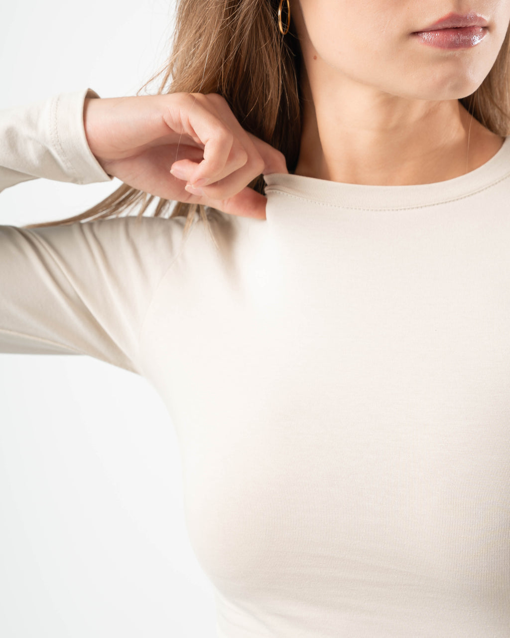 COTTON ROUND NECK LONG SLEEVE