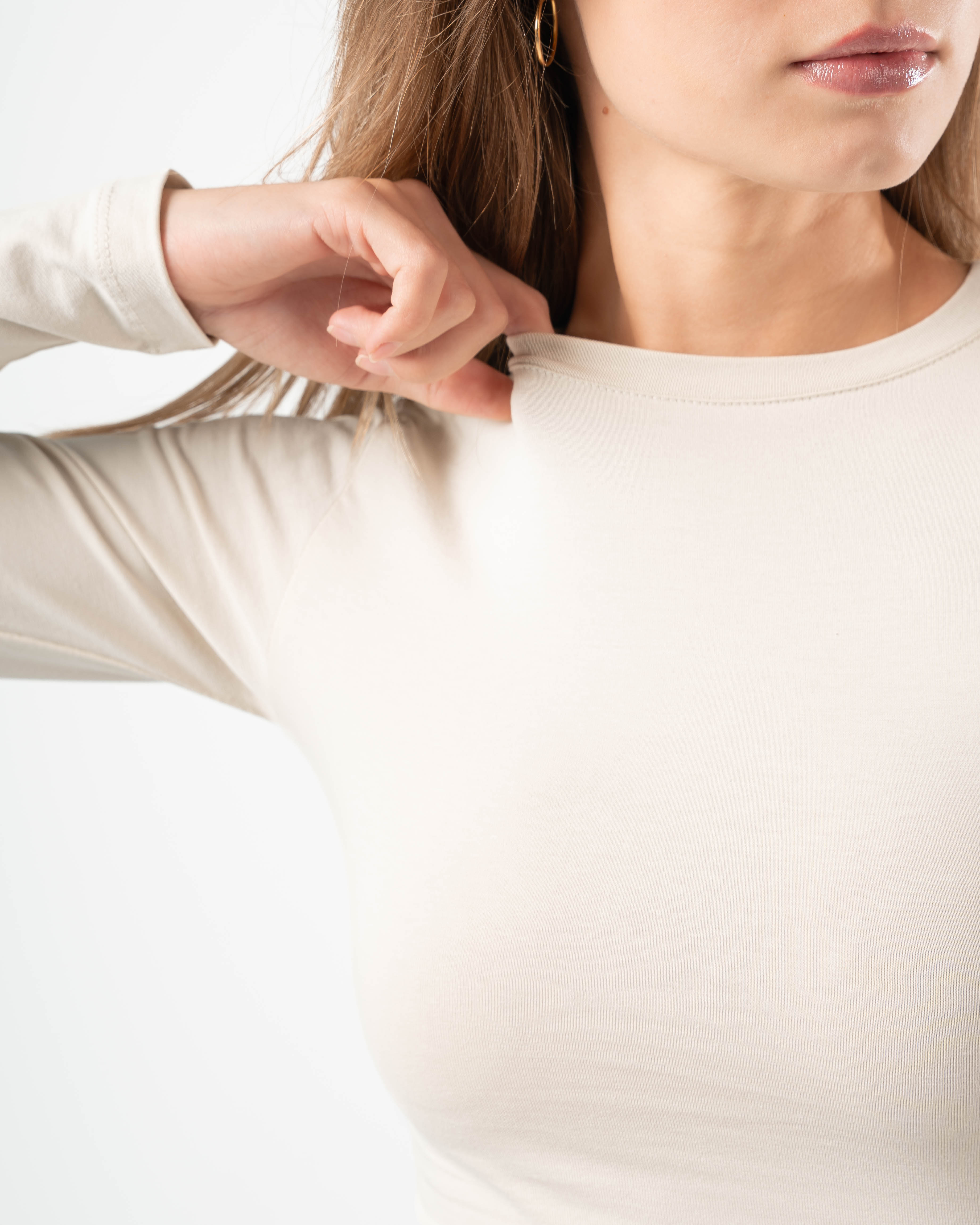 COTTON ROUND NECK LONG SLEEVE