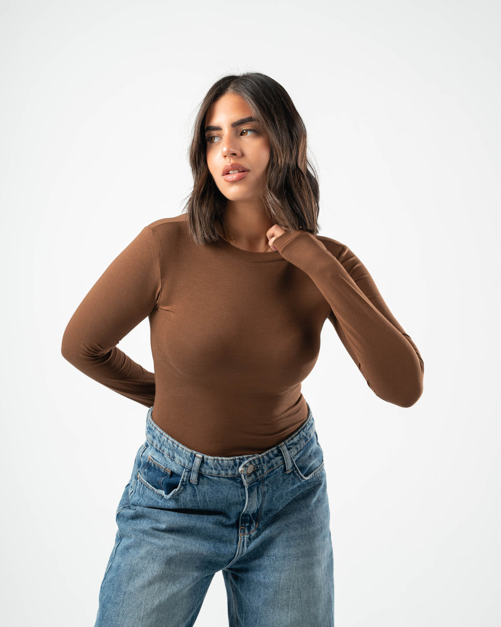 COTTON ROUND NECK LONG SLEEVE