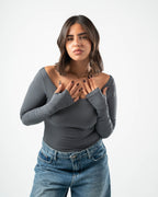 COTTON BOAT NECK LONG SLEEVE