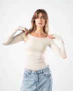 COTTON BOAT NECK LONG SLEEVE