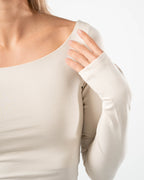 COTTON BOAT NECK LONG SLEEVE