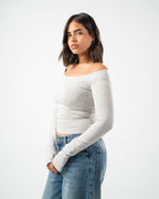 COTTON BOAT NECK LONG SLEEVE