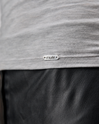 COTTON ROUND NECK -LIGHT GRAY