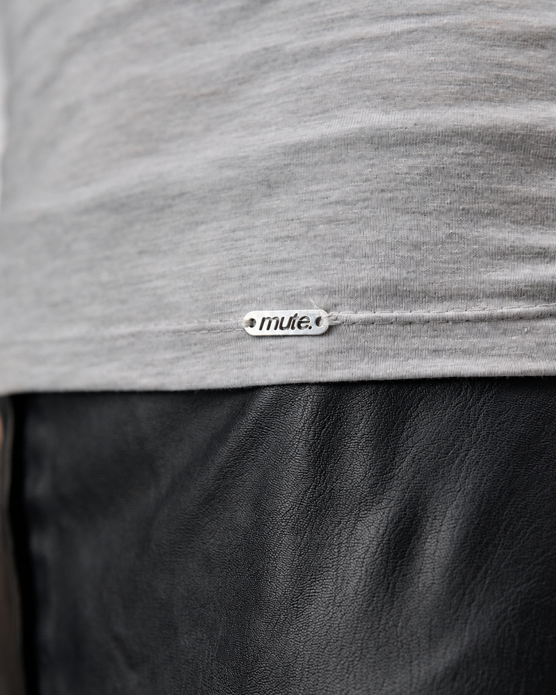 COTTON ROUND NECK -LIGHT GRAY