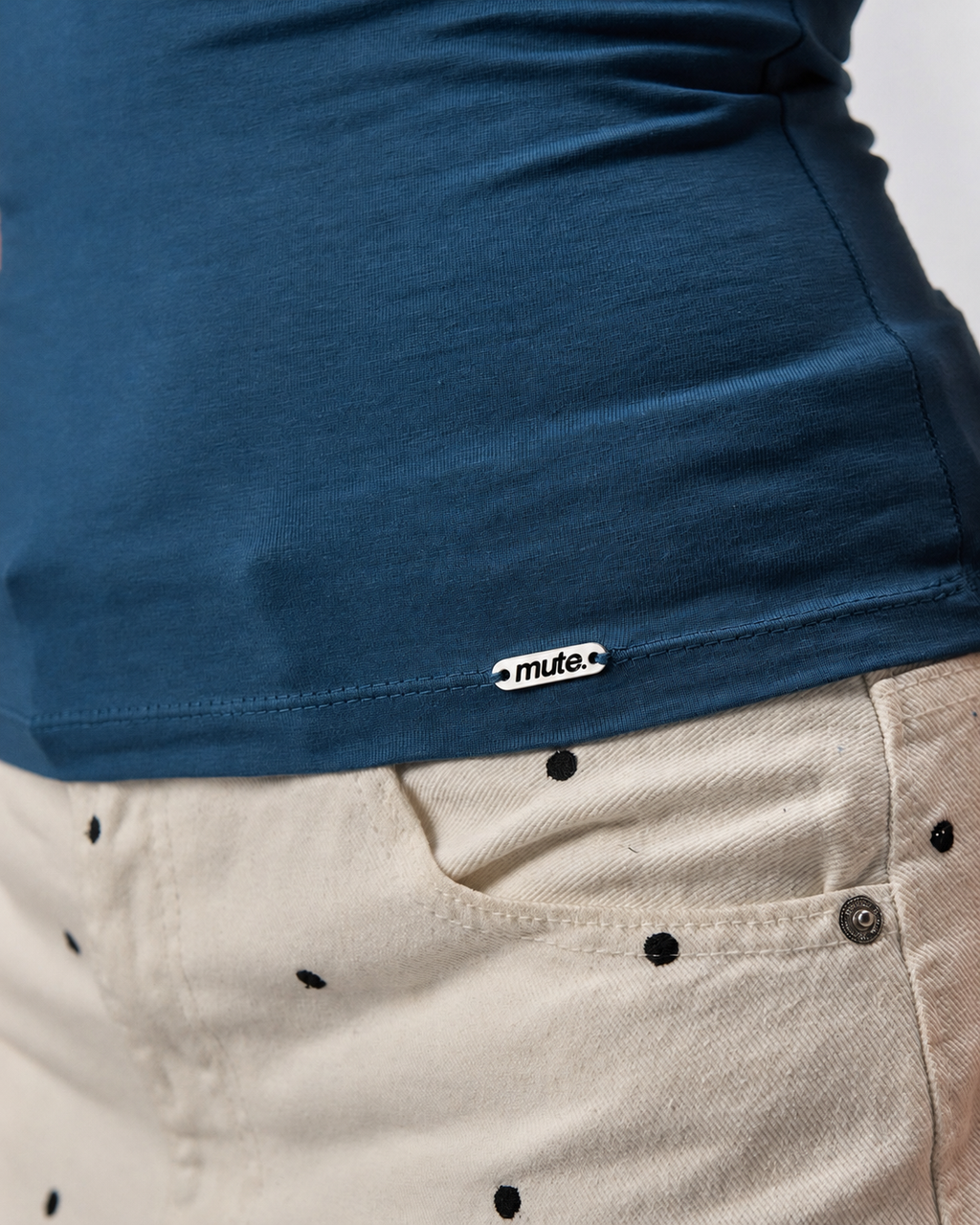COTTON ROUND NECK -PETROL BLUE