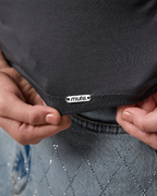 COTTON ROUND NECK - DARK GRAY