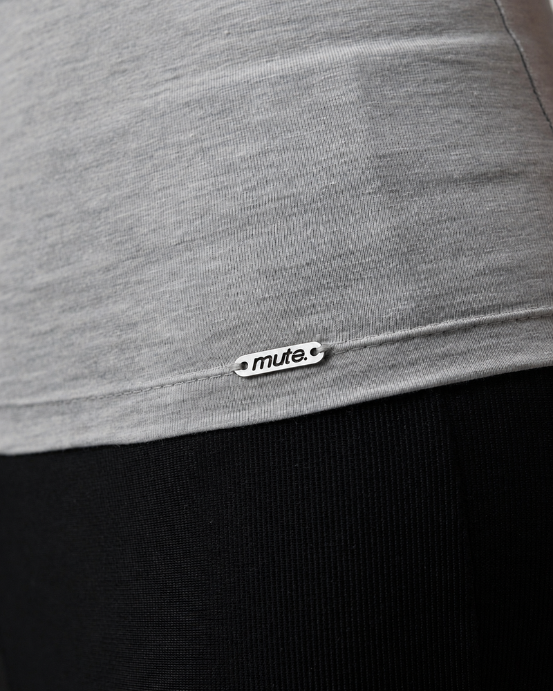 COTTON C-SQUARE NECK- LIGHT GRAY