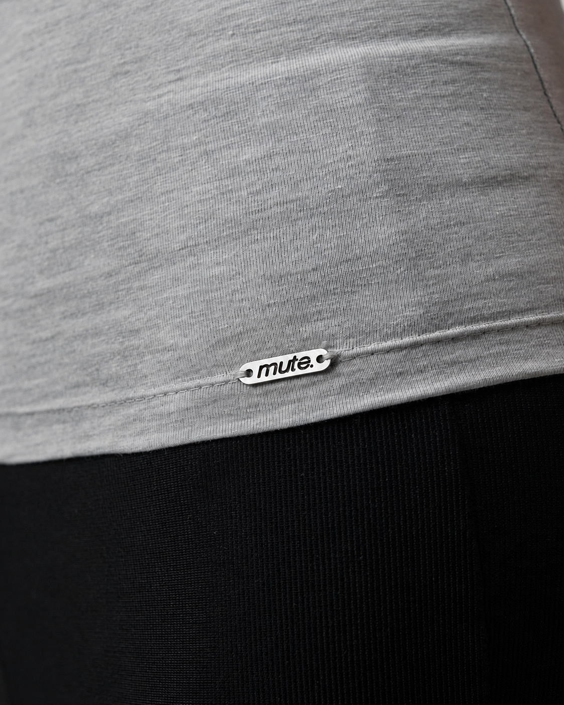COTTON U-SHAPED NECK - LIGHT GRAY
