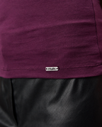 COTTON U-SHAPED NECK -  FIG PURPLE