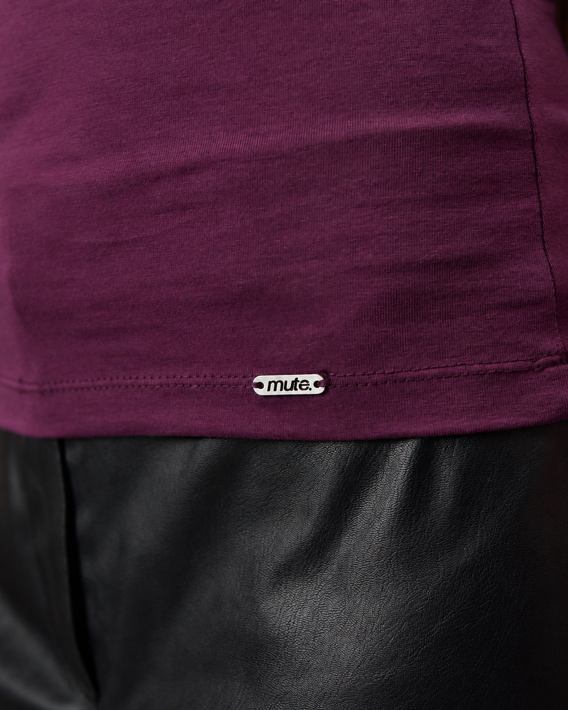COTTON U-SHAPED NECK -  FIG PURPLE