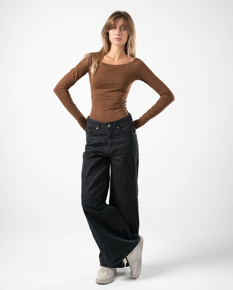 COTTON BOAT NECK LONG SLEEVE