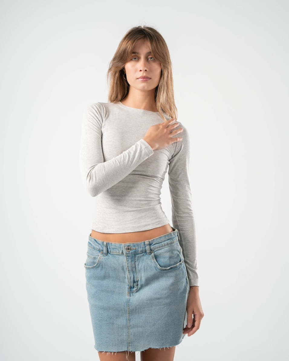 COTTON ROUND NECK LONG SLEEVE